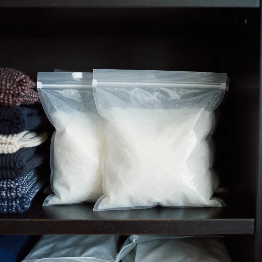 Snow cleaning process for wool garments