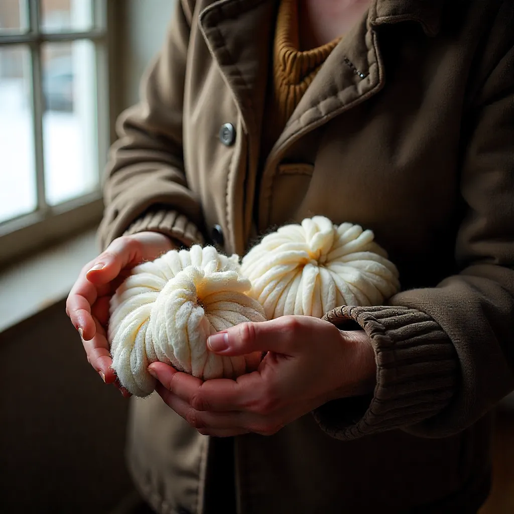 Natural wool storage background